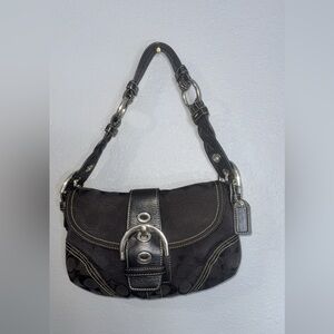 Black triple mini soho with leather strap